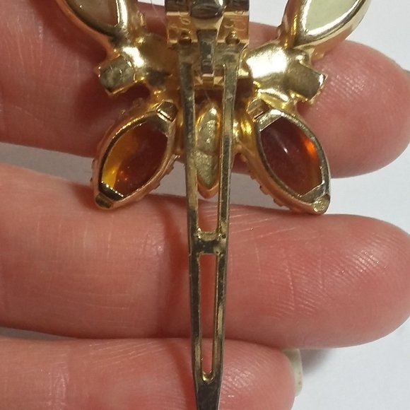 Vintage Lady Ellen Butterfly Gold Tone Metal - Picture 5 of 6